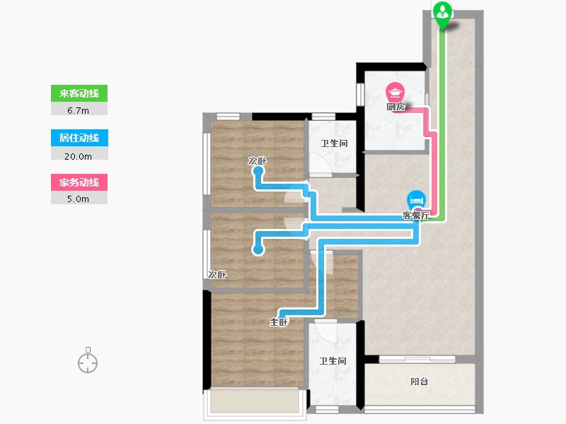 广东省-广州市-绿地珑玥府-78.40-户型库-动静线