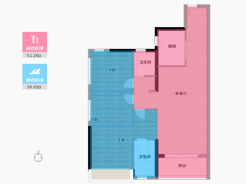 广东省-广州市-绿地珑玥府-78.40-户型库-动静分区