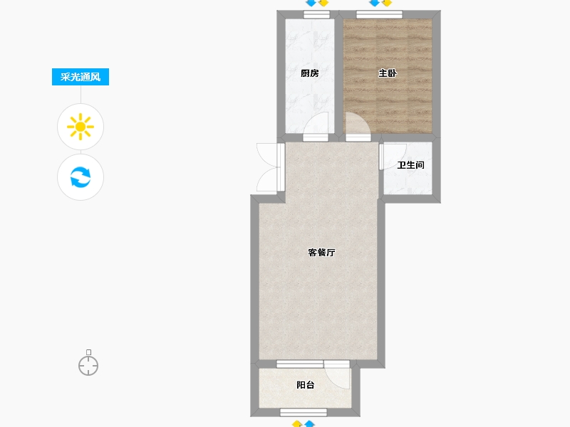 辽宁省-葫芦岛市-天顺红海湾二期-45.90-户型库-采光通风