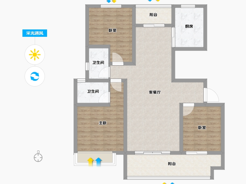 河南省-商丘市-夏邑建业城-101.20-户型库-采光通风