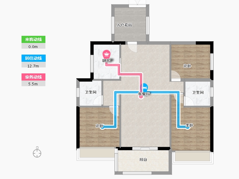 广东省-广州市-绿地珑玥府-93.60-户型库-动静线