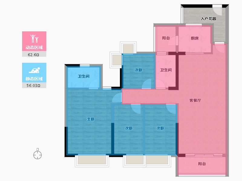 广东省-云浮市-兴业雅苑-112.83-户型库-动静分区