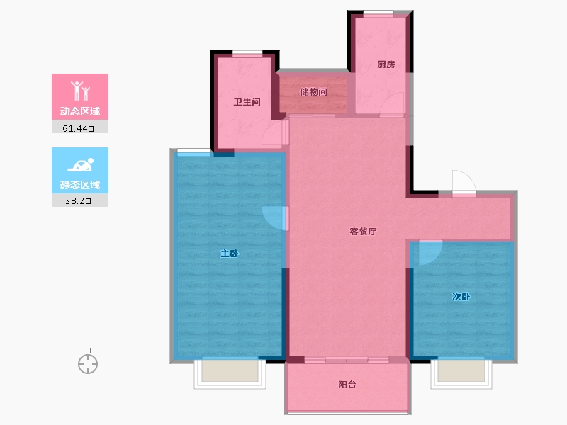 安徽省-合肥市-奥园誉峯-90.03-户型库-动静分区