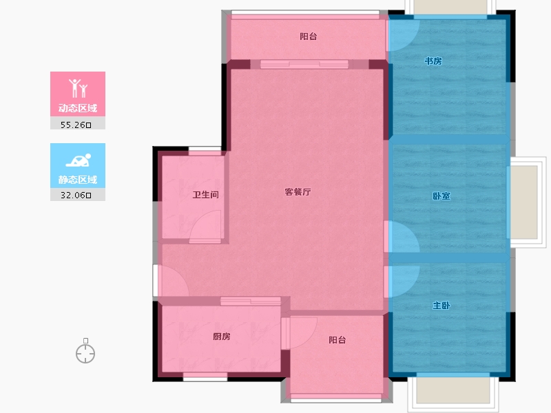 云南省-曲靖市-愿景·中国·宣威公园里康养小镇·芬芳源-78.00-户型库-动静分区