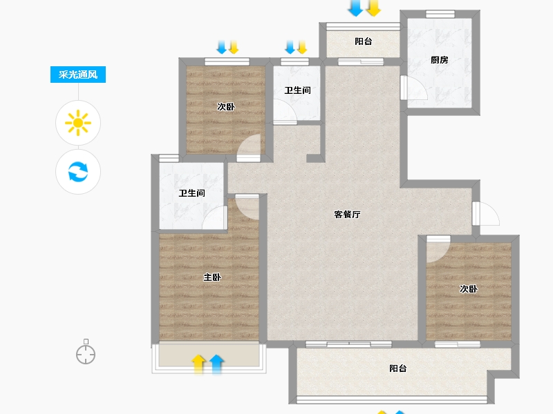 河南省-商丘市-建业联盟东望-102.04-户型库-采光通风