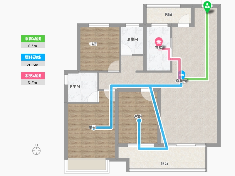 河南省-商丘市-建业联盟东望-100.95-户型库-动静线