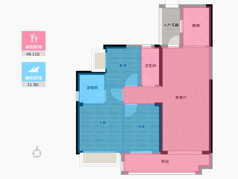 广东省-佛山市-奥园上林—品-75.94-户型库-动静分区