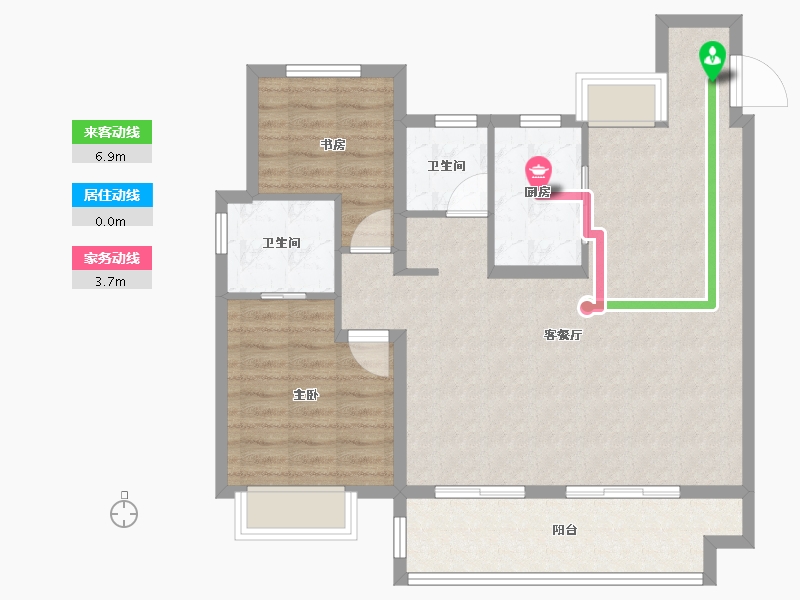 安徽省-合肥市-远洋庐玥风景-86.40-户型库-动静线