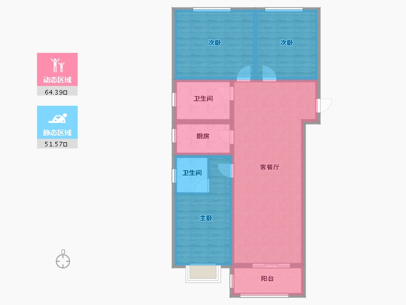 河北省-衡水市-港湾家园-104.00-户型库-动静分区