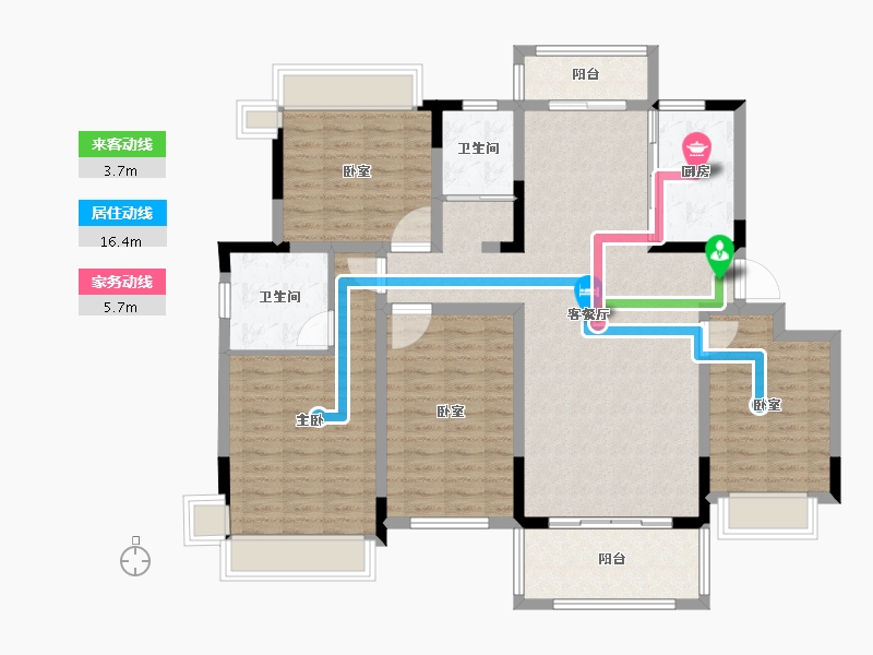 河南省-南阳市-滨湖春城-123.20-户型库-动静线