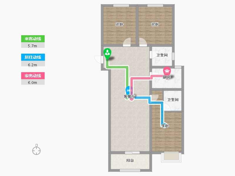 河北省-衡水市-港湾家园-100.60-户型库-动静线