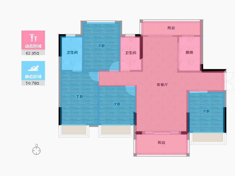 广西壮族自治区-贵港市-西山泉十里江湾-103.25-户型库-动静分区