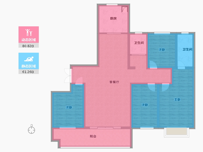 山东省-日照市-裕升华庭-126.40-户型库-动静分区