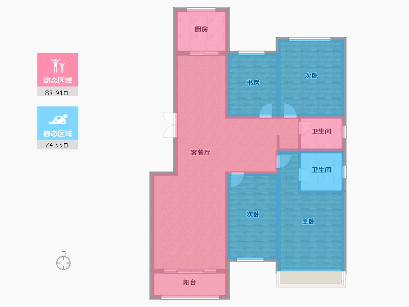 山东省-滨州市-融汇新里程-143.32-户型库-动静分区