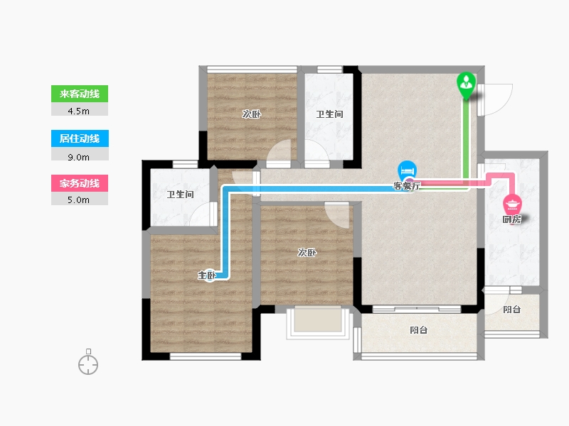 四川省-宜宾市-蜀道·三江国际-86.05-户型库-动静线