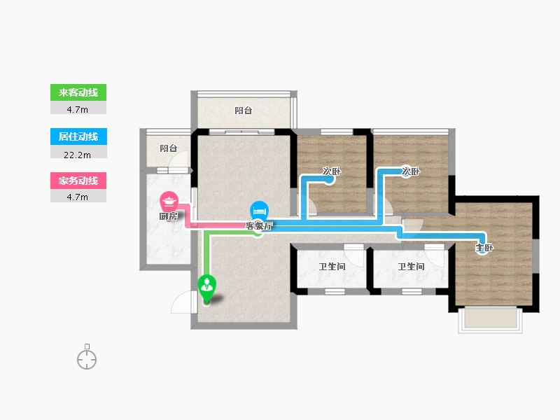 四川省-宜宾市-蜀道·三江国际-87.51-户型库-动静线