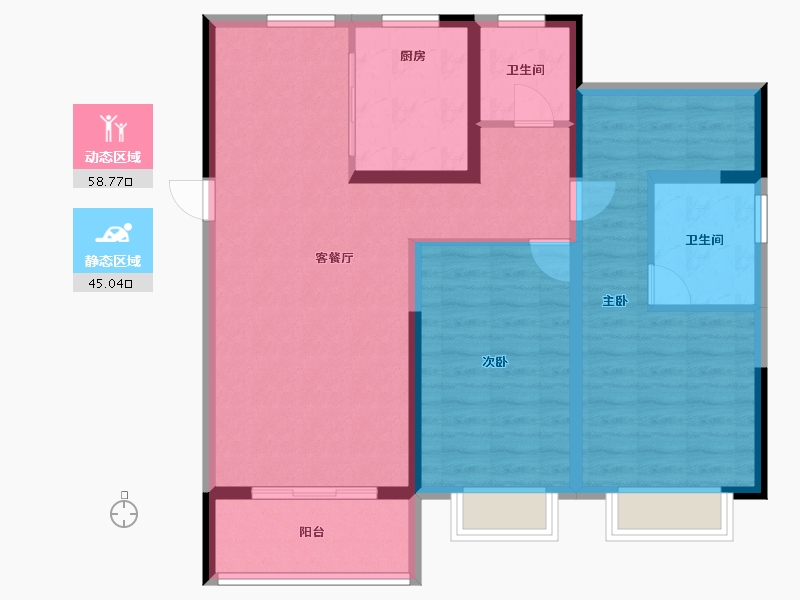 安徽省-合肥市-奥园誉峯-92.91-户型库-动静分区