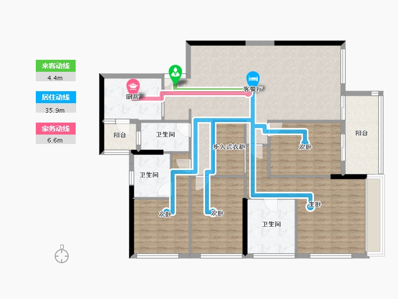 广东省-广州市-天麟府瑧林-137.60-户型库-动静线