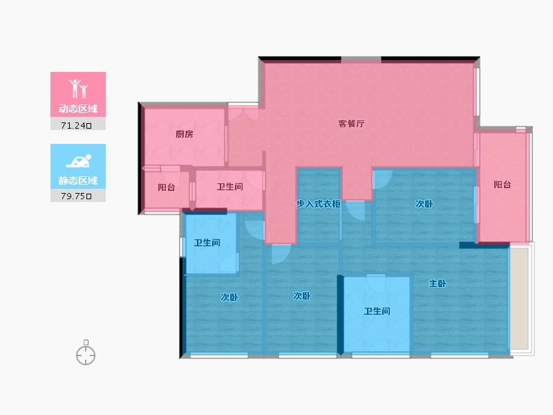 广东省-广州市-天麟府瑧林-137.60-户型库-动静分区