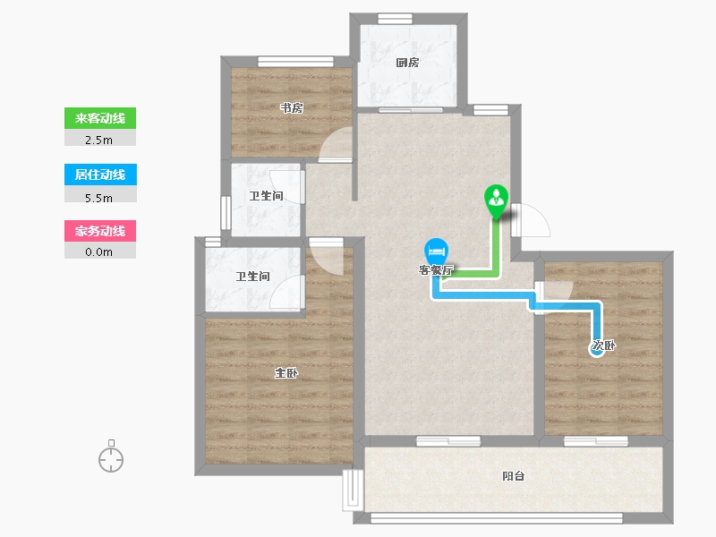 安徽省-宿州市-兴邦·江山樾-84.35-户型库-动静线