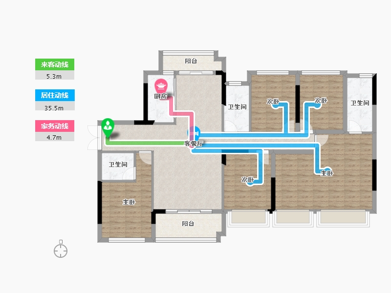 广西壮族自治区-贵港市-西山泉十里江湾-135.59-户型库-动静线