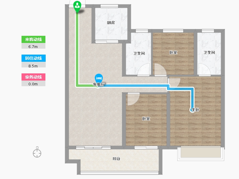 河南省-商丘市-建业神火·新筑-103.20-户型库-动静线