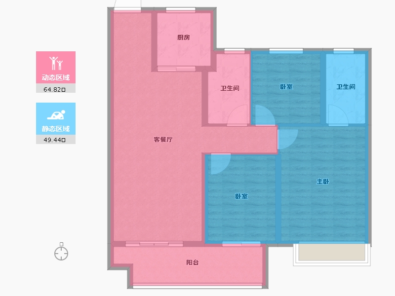 河南省-商丘市-建业神火·新筑-103.20-户型库-动静分区