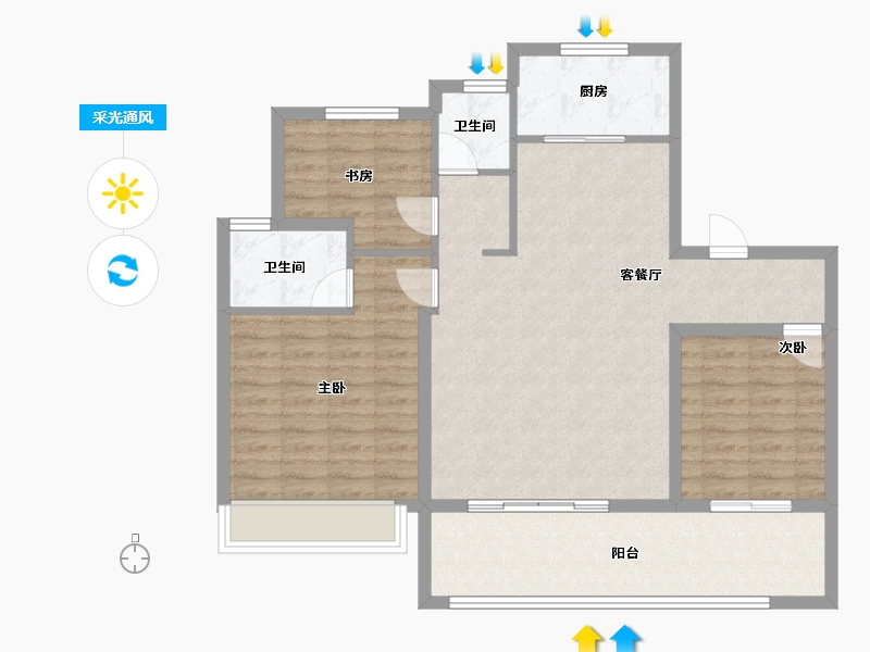 安徽省-宿州市-兴邦·江山樾-99.10-户型库-采光通风