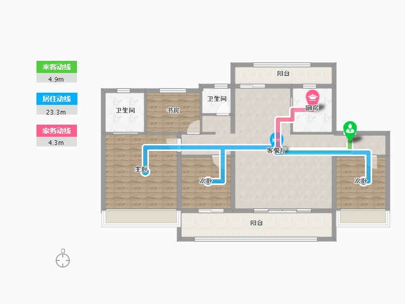 安徽省-宿州市-兴邦·江山樾-124.03-户型库-动静线