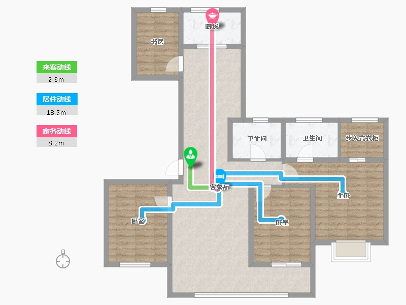 河北省-衡水市-天正壹号院-107.97-户型库-动静线