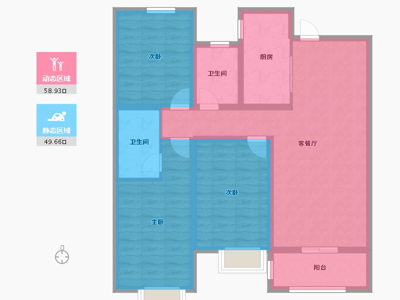 河北省-衡水市-港湾家园-96.51-户型库-动静分区