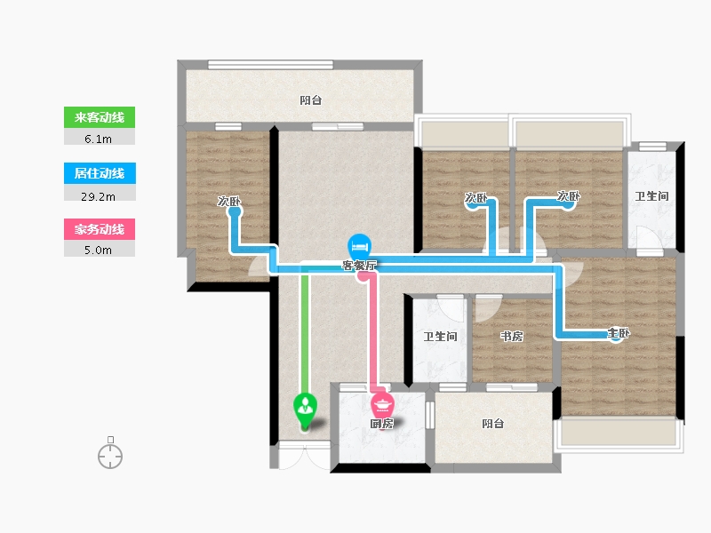 广西壮族自治区-河池市-宝能国宾府-118.06-户型库-动静线