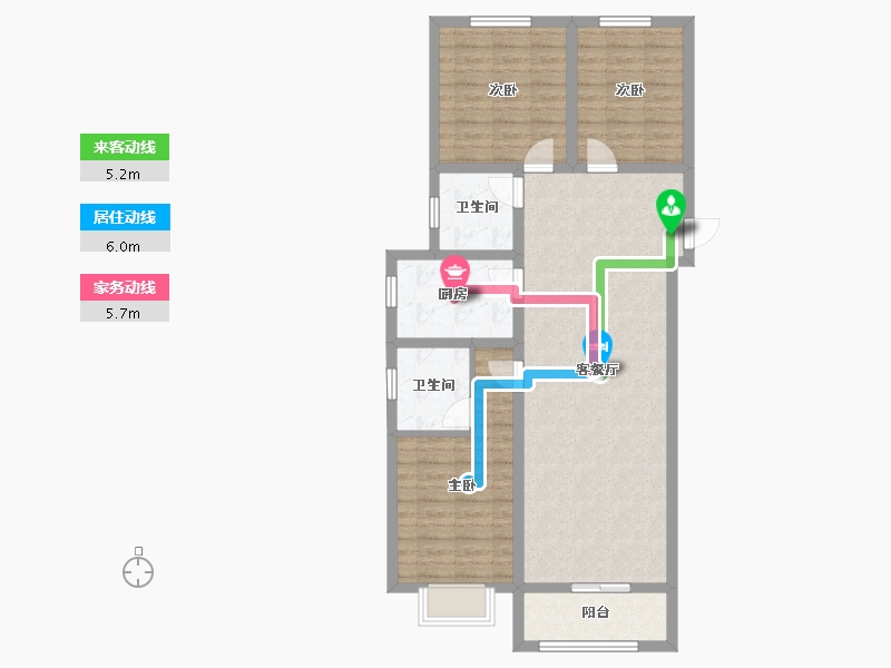 河北省-衡水市-港湾家园-92.00-户型库-动静线