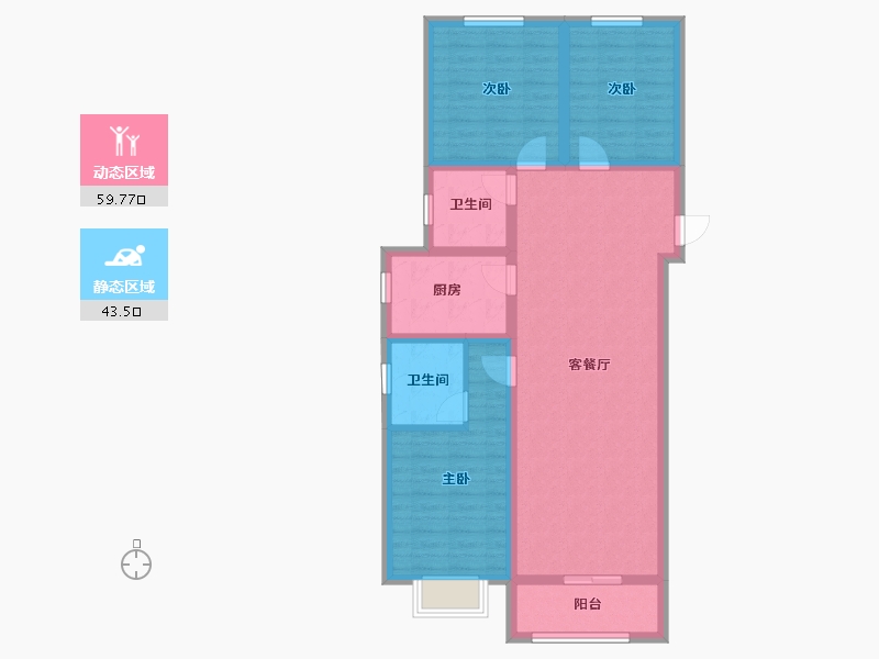 河北省-衡水市-港湾家园-92.00-户型库-动静分区