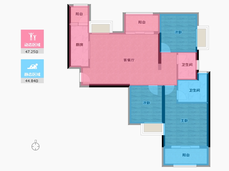 福建省-福州市-中铁城江督府-82.16-户型库-动静分区