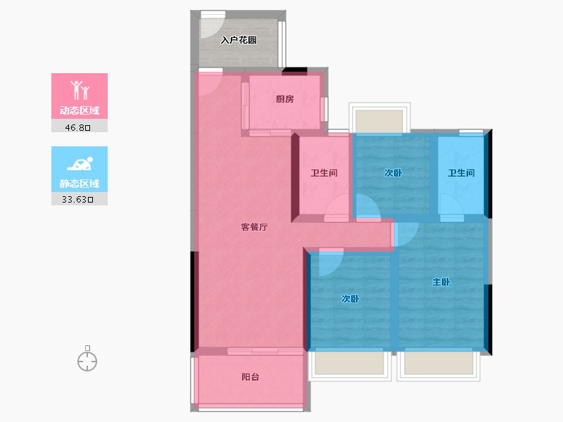 江西省-抚州市-家和十里桃源健康小镇-74.90-户型库-动静分区