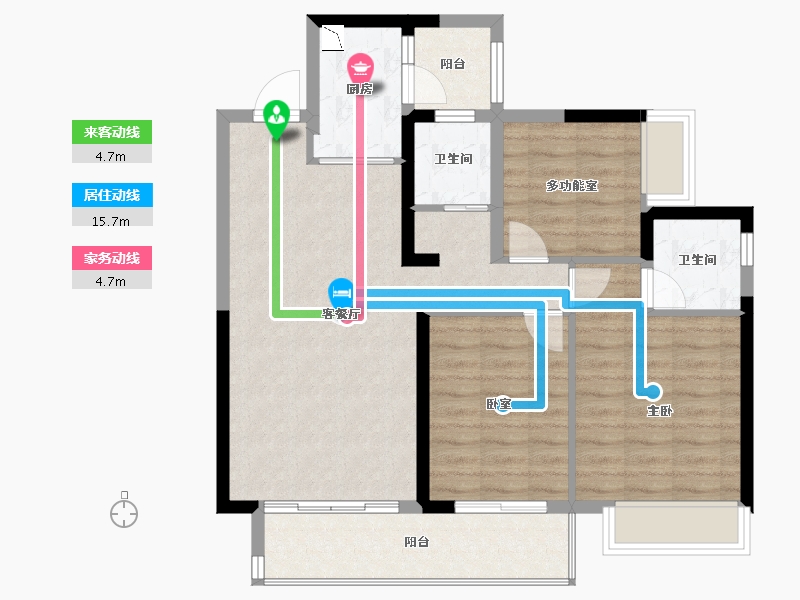 广西壮族自治区-崇左市-崇左碧桂园公园上城-85.18-户型库-动静线