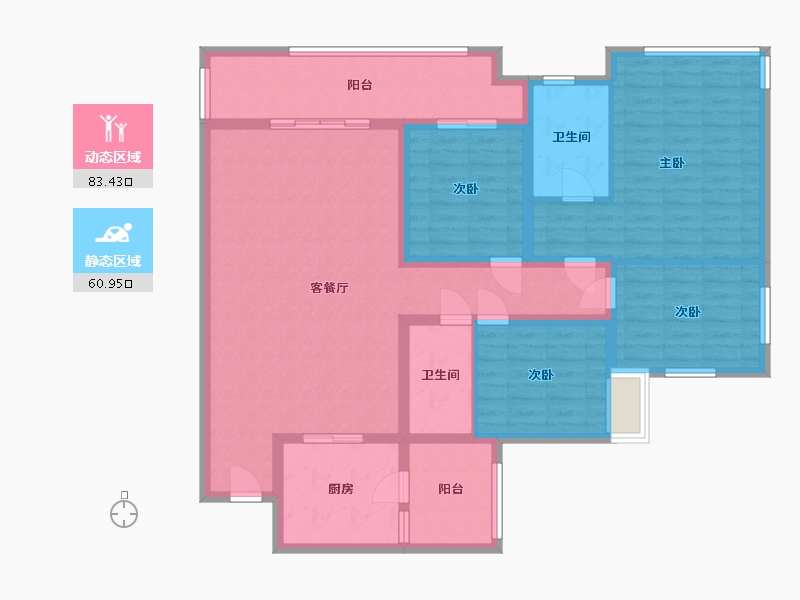 贵州省-毕节市-南山御景-116.00-户型库-动静分区