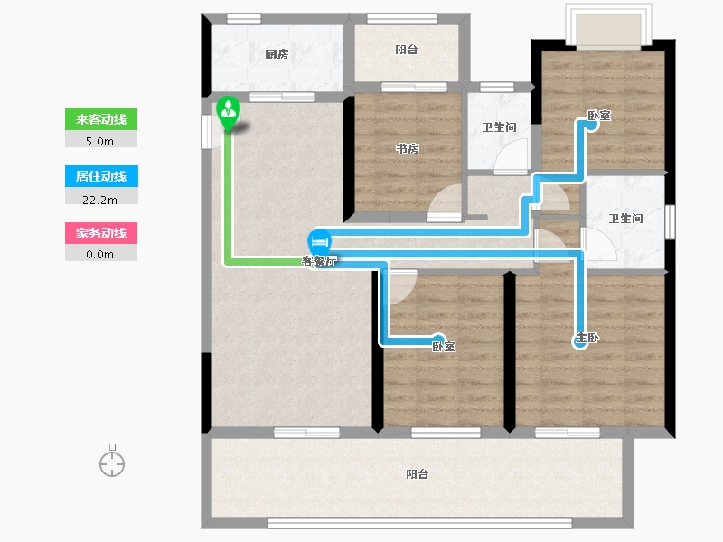 湖南省-株洲市-绿地21城三期-104.40-户型库-动静线