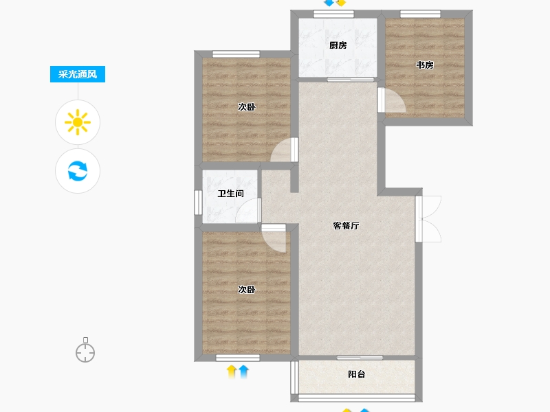 甘肃省-平凉市-万美城市花园​-73.77-户型库-采光通风