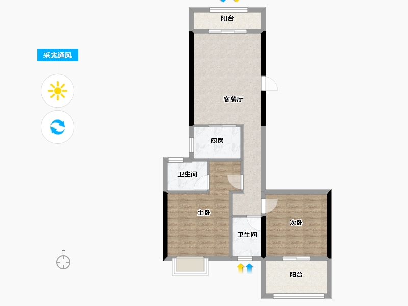 福建省-福州市-中铁城江督府-72.11-户型库-采光通风