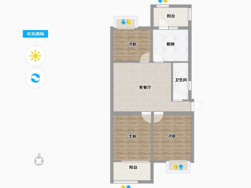 海南省-陵水黎族自治县-一品清水湾-74.06-户型库-采光通风