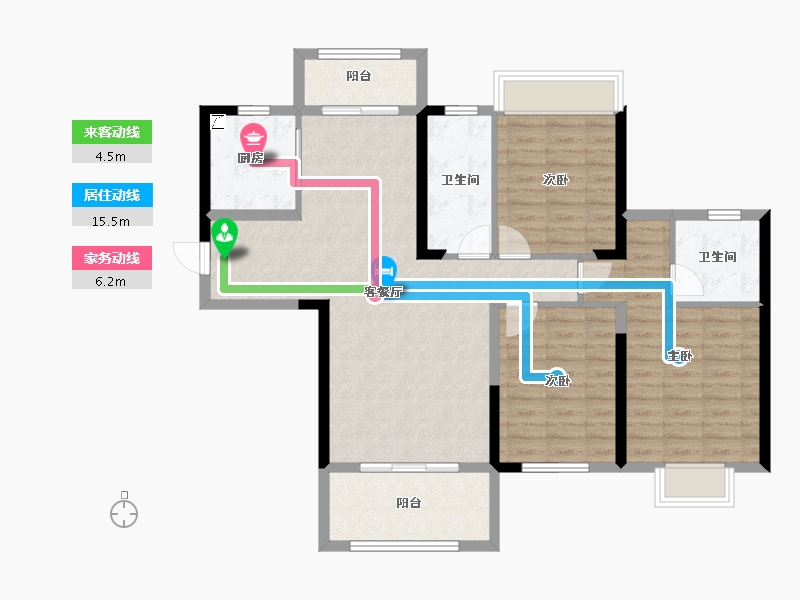 湖南省-株洲市-顺凯公馆-100.00-户型库-动静线