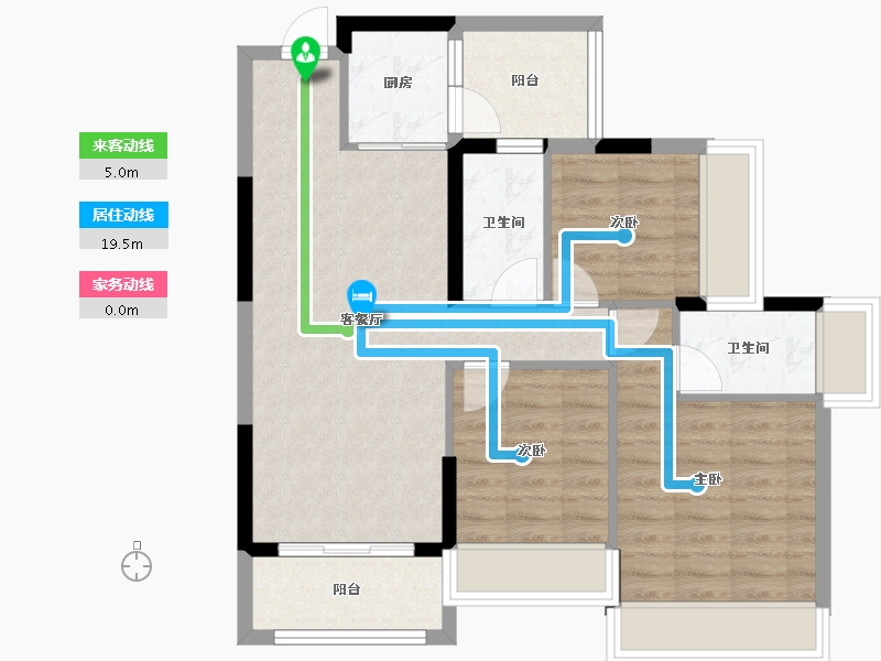 广东省-清远市-金丰壹方城-74.56-户型库-动静线