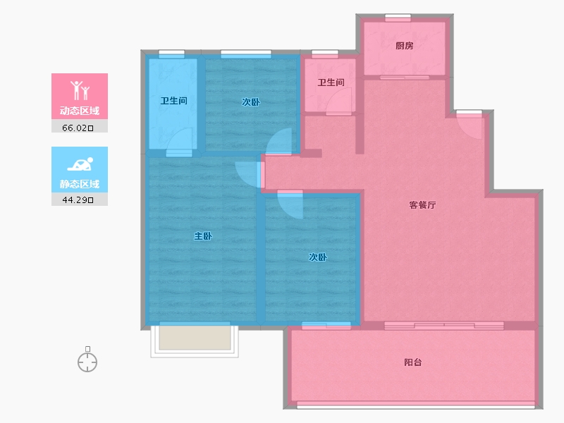 河南省-濮阳市-向荣·翡翠城-99.10-户型库-动静分区