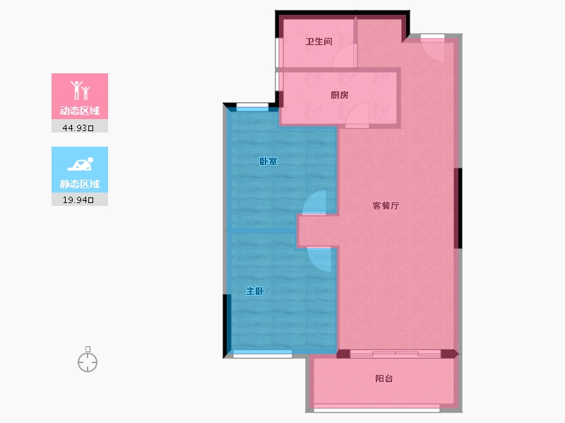 福建省-福州市-中庚东金-58.40-户型库-动静分区