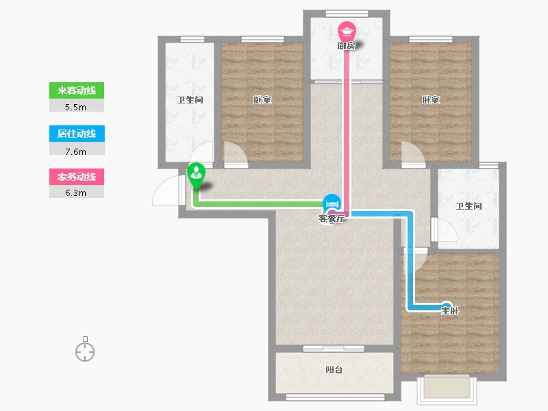 河南省-濮阳市-诚城·幸福里-108.00-户型库-动静线