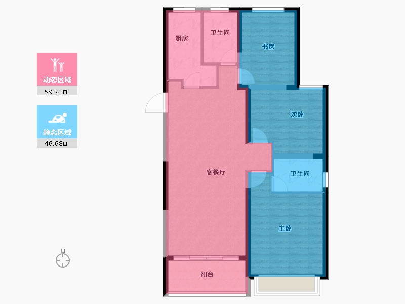 河南省-濮阳市-开州城投馨园-95.90-户型库-动静分区