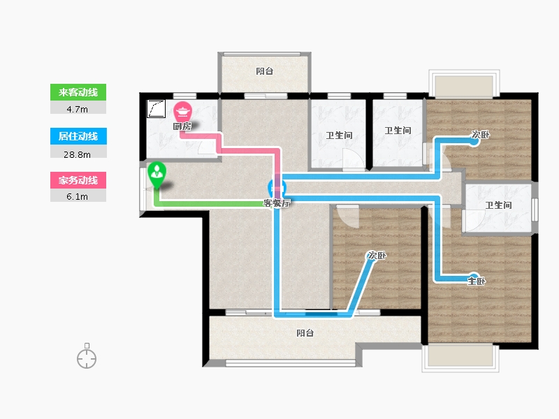 福建省-宁德市-锦绣澜庭-115.00-户型库-动静线