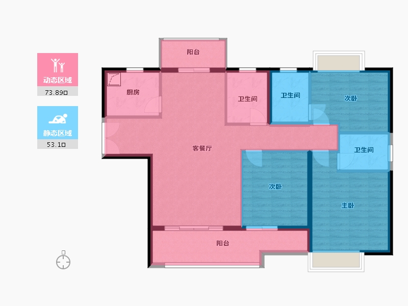 福建省-宁德市-锦绣澜庭-115.00-户型库-动静分区